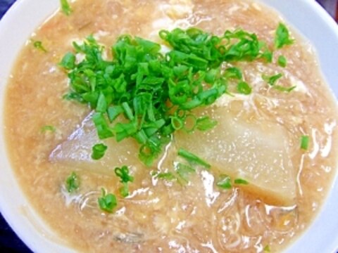 冬瓜と春雨の溶き卵入りトロトロ葛スープ